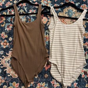 Two Pack Old Navy Neutral Toned Body Suit Tank Tops